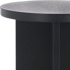 SAFAVIEH Home Collection Barashi Black Asymmetrical Round Top End Table
