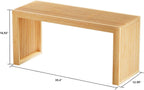 Bamboo Dining Bench, 35 inch Farmhouse Decor Indoor Kitchen Table Bench, Entryway Shoe Rack Bench, Outdoor Bench, Solid Bamboo Benches for Living Room, Hallway, Bedroom