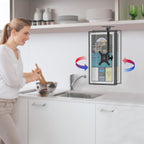 Under Cabinet Mount for Echo Show 15, Height Adjustable | Aluminum, Height Adjustable, Swivel Left to Right, Up and Down Tilt, 360° Rotation, Also Fits Show 21, Black
