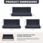Porch Swing Cushions,Outdoor Cushions 3 Seater Replacement with Backrest, Waterproof Thickened Bench Cushion with Ties for Porch, Patio,Outdoor, Backyard and Garden (Navy Blue 40 * 40 in)