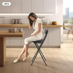 Folding Bar Stool with Back, 2Pcs Cushioned Padded Folding Stool, 275.58Lbs Weight Capacity, Portable Stools Chairs for Camping Hiking Picnics Barbecues Traveling Fishing Hiking Gardening Travel Etc