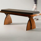 Modern Retro Wooden Long Bench at The Foot of The Bed in The Bedroom Dressing Room or Home for Changing Shoes Entryway(Medium)