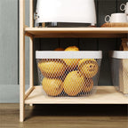 Pemberly Row Modern Solid Wood 3-Shelves Folding Bookcase/Pantry in Unfinished