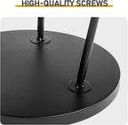 Vasitelan 2 Tier Side End Table Metal Round Coffee Tables Nightstand for Small Spaces Indoor Outdoor