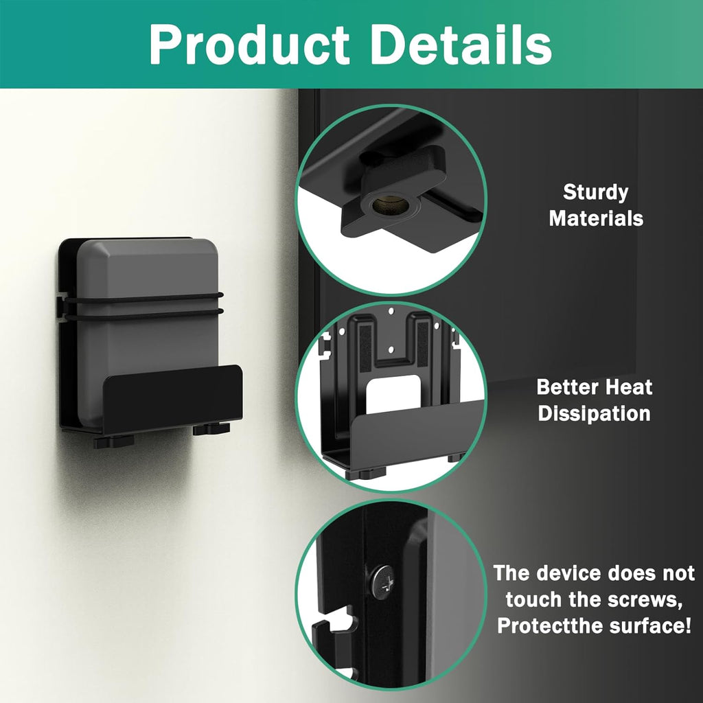 Cable Box Mount, Adjustable Wall Mount for Small and Wide Devices- 1 PCS | Modem Mount,Wall Mount Bracket Compatible for Cable Boxes, Modems, DVD Players,PS3, PS4, Xbox One S