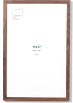 Opposite Wall - 11x17 in - Dark Solid Oak Wood Picture Frame - Lightweight, Versatile & Shatterproof - Wall Hanging Poster or Photo Frame - Wall Decor for Office, Gallery & Home