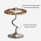 Bedside/Sofa Side Table – Shell-Style Accent Table (Suitable for Living Room, Balcony, or as a Coffee Table/Drum Stool)