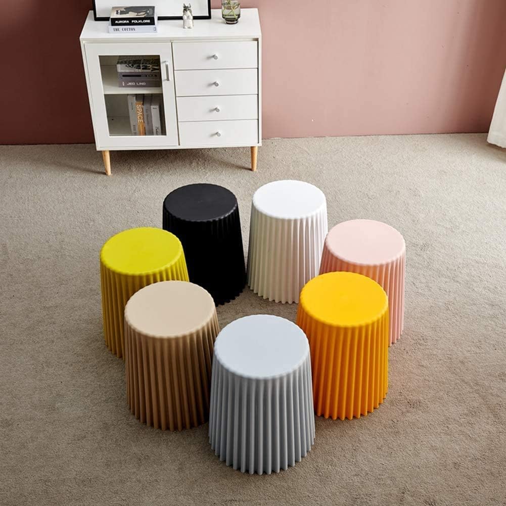 Footstool Footstool,Simple Fashion Stool,Anti-Slip Strong Stool (White 18x17x14inch)