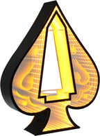 LED Wine Bottle Display Stand, Ace of Spades Shape Illuminated Bottle Holder with Warm Yellow Light, Acrylic Champagne VIP Presenter for Bar Home Decor