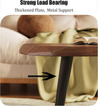 Nesting Coffee Tables Set of 2, Mid Century Modern Center Table,Wood Table top and Metal Support, Irregular Accent Table for Living Room
