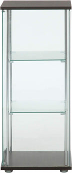 Fuji Boeki 96048 Collection Case, Figure Case, 3 Tiers, Width 16.7 x Depth 14.4 x Height 33.9 inches (42.5 x 36.5 x 86 cm), Brown, Tempered Glass, Rear Mirror,