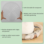 JERIA 12 Inch 20 Pack Clear Plant Saucers,Plastic Flower Pot Trays,Round Durable Plant Drip Trays for Indoor and Outdoor