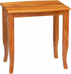Nesting Side Tables 3 pcs Natural Solid Mahogany Wood | Space Saving Design, Unique Wood Grain, Versatile Accent for Living Room or Bedroom