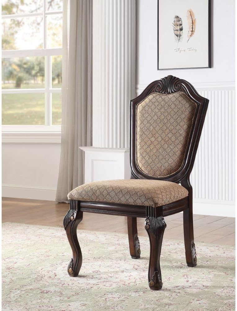 7-Piece Dining Set – Extendable Table with 4 Side Chairs & 2 Arm Chairs, Classic Farmhouse Dining Room Set (Espresso Finish)