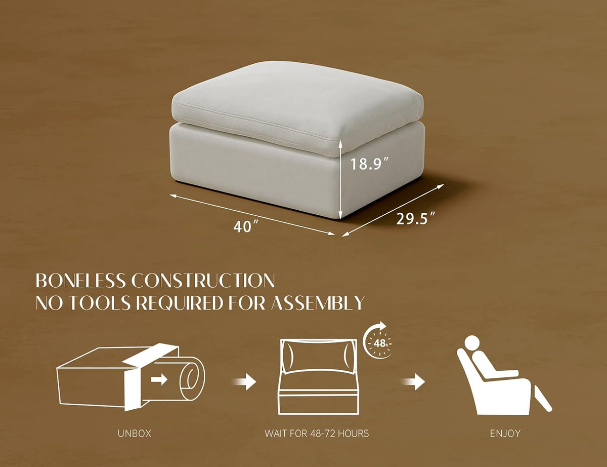 ohllob Ottoman for Cloud Sectional Couches Living Room, Modular