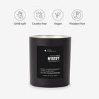 Hotel Collection - Mystify Single Wick Classic Candle - Hotel Inpsired Luxury Candle - 90 - Hours Burn Time - Hints of Jasmine, Green Melon, Lily - 14 oz - Black