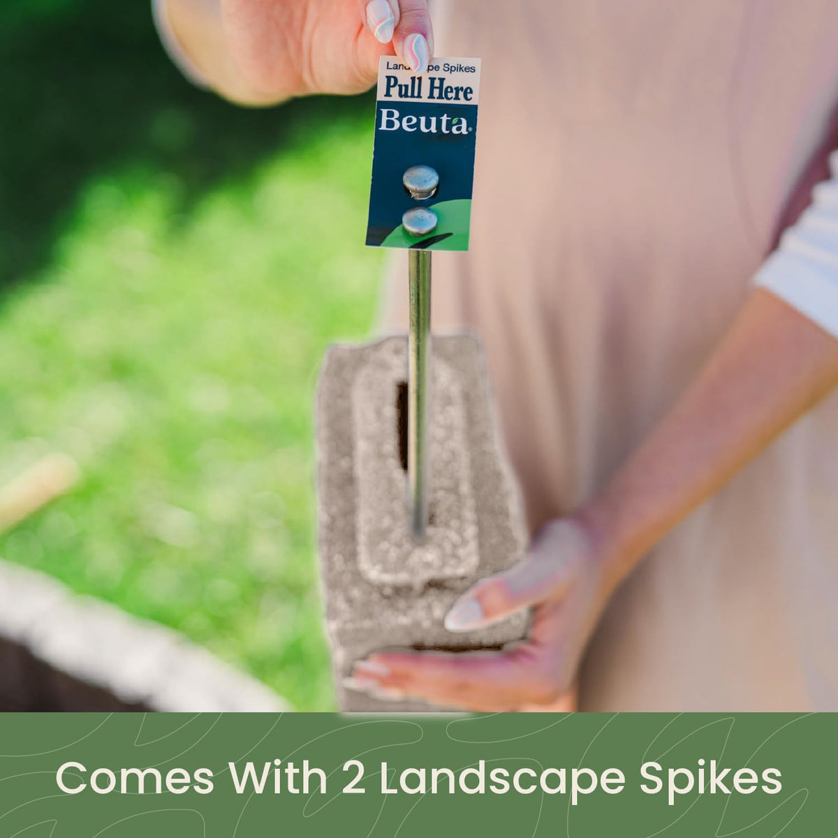 Beuta Landscape Edging | Garden Edging Border | Faux Stone Blocks for Lawn Edging, Flower Beds & Yard Edging– 10 Pack | Each Section Has 6 Blocks 48" L x 4" W x 6.5" H | 20 Spikes | Cobblestone