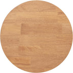 Jennifer Taylor Home Kenzie 19.5" Fluted Pillar Round Accent Side Table, Light Natural Brown Rubberwood