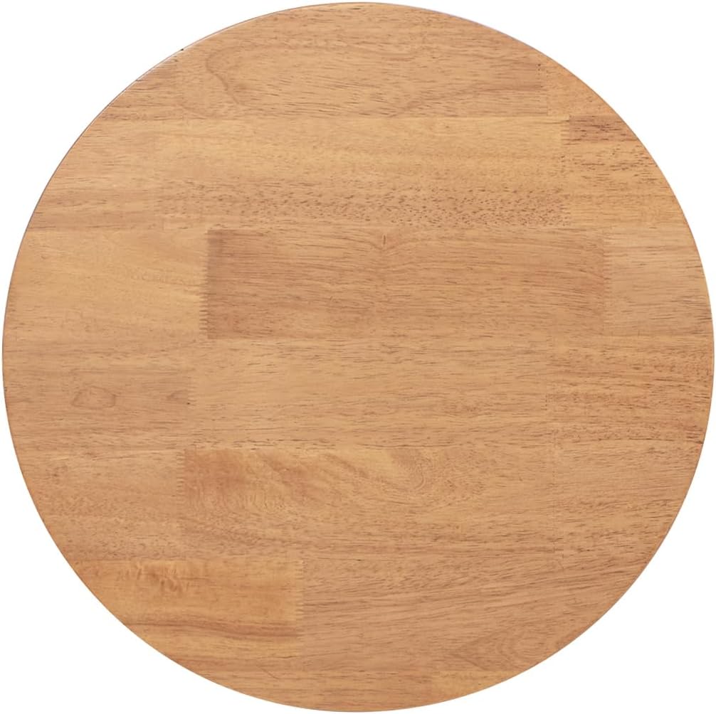 Jennifer Taylor Home Kenzie 19.5" Fluted Pillar Round Accent Side Table, Light Natural Brown Rubberwood