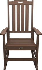 THOEOE Outdoor Rocking Chairs Set of 2, Oversized Patio Rocking Chair | HDPE Outdoor Rockers for Front Porch, Patio, Backyard, Balcony and Garden. All-Weather High Back Design, Brown