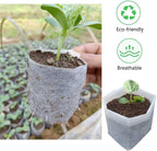 100Pcs Nursery Growing Bags，5.8"x5"nonwoven Fabric Seedlings Grow Bag for Plants，Fabric Plant pots,Potato, Flower, Tomato Solid Seed Starter Bags