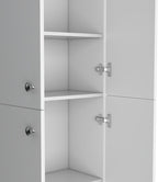 Kitchen Pantry 71" H, 4 Doors, 5 Adjustable Shelves, Laundry, White