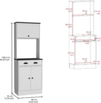 Tampa Kitchen Pantry with Drawer and 2 Cabinets