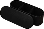 VEVOR Oval Storage Ottoman Bench, Foldable Teddy Fleece End of Bed Bench, Folding Upholstered Bed Ottoman Chest with Large Storage Space, Supports 660 lbs, for Living Room, Bedroom, Entryway, Black