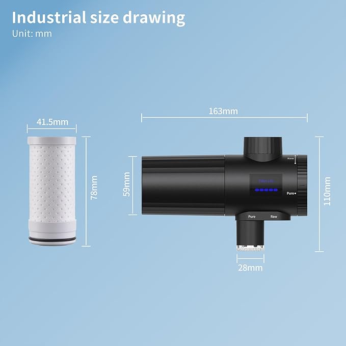 HOMELODY 3.0 Water Filter for Sink Faucet - Upgraded LED Display 3000-4000L Faucet Mount Tap Water Filter Reduces Lead Chlorine Heavy Metals, Fits Most Standard US Faucets