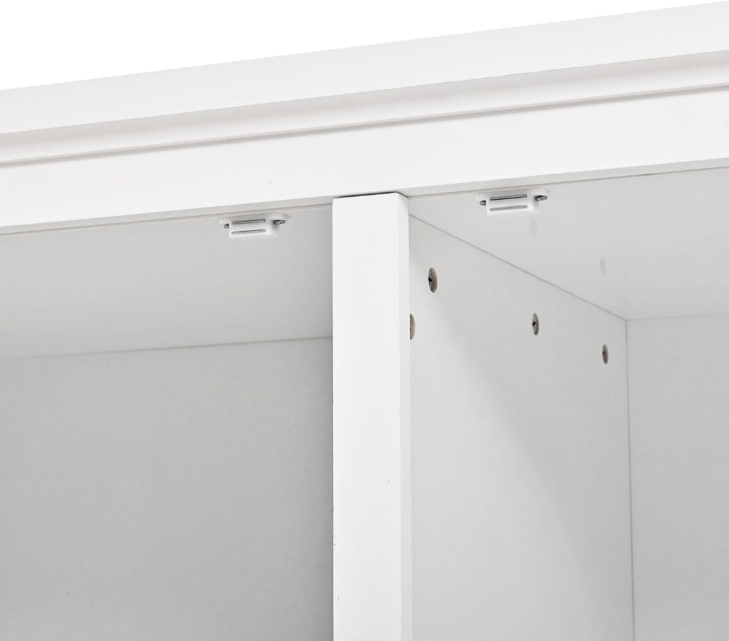 74.8" Tall Kitchen Pantry Cabinet with 4 Doors 6 Drawers 4 Pull-Out Trays, Freestanding Kitchen Cabinet Organizer for Dining Room Living Room, Pantry Cabinets for Kitchen Storage(White)