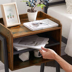 Bedside Table Furniture with 2 Tiers Open Storage Compartment for Bedroom Living Room (Color : A, Size (A