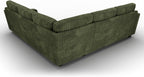 HONBAY Corduroy Convertible Sectional Sofa L Shaped Corner Couch,Green | Compact Sofa,Reversible Sectional Couches for Living Room,Wide Corduroy Fabric,Easy to transport and install