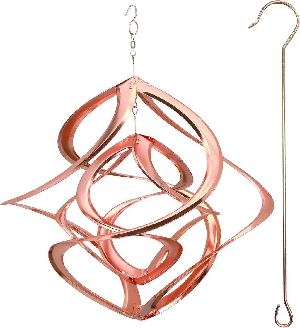 Red Carpet Studios Deluxe Double Helix Cosmix Wind Spinner, 14-Inch, Copper