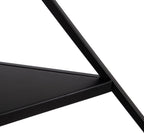 Kate and Laurel Melora Modern Glam Corner Shelf; 24 x 17 x 38; Black; Contemporary Floating Corner Shelving with Four Shelves for Living Room Decor and Storage