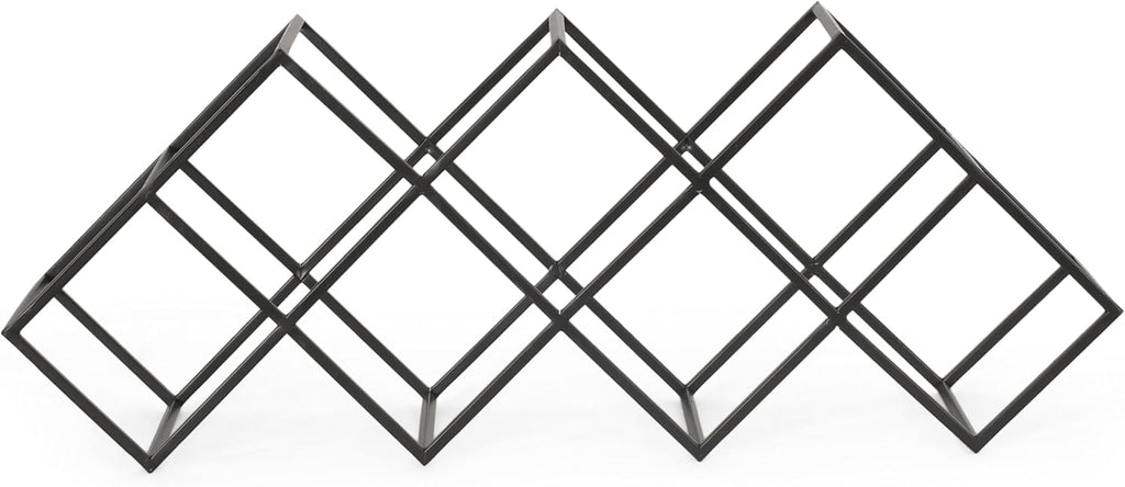 Wine Rack Freestanding Floor Countertop Wine Racks Storage Bottle Hold | Versatile wine rack freestanding floor or countertop use. Holds wine bottles securely in diamond slots. Durable iron fra