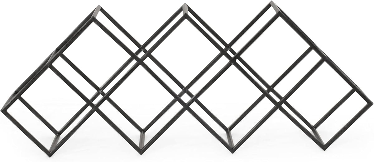 Wine Rack Freestanding Floor Countertop Wine Racks Storage Bottle Hold | Versatile wine rack freestanding floor or countertop use. Holds wine bottles securely in diamond slots. Durable iron fra