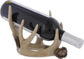 The Bridge Collection Antler Wine Bottle Holder – Rustic Deer Antler Bar and Countertop Decor – Cabin Lodge Wine Display Accent