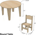 Bush Acres Montessori-Style Kids Table and 4 Chairs Set – Baltic Birch Plywood Activity & Learning Furniture for Home, Classroom - Stella | Heirloom Quality Build - Workshop Made in USA