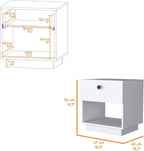 1-Drawer Nightstand,Single Door Cabinet,for Small Spaces