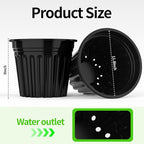 50 Pcs 5 Gallon Planter Nursery Pots, Seed Starting Pot Plastic Flower Seedling Pots with Drainage Holes Flexible Plant Container for Indoor Outdoor Garden Lawn Yard Plants Seedlings (50, 5 Gallon)