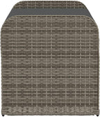 Patio Storage Bench with Cushion, 45.3 Inch Poly Rattan Outdoor Seat, Waterproof Bag for Cushions and Supplies