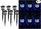 Solar Outdoor Garden Lawn Landscape Lights 6 Pack Waterproof, Outside LED Decorative Lights Landscape Lighting for Yard Patio Driveway Garden (Blue)