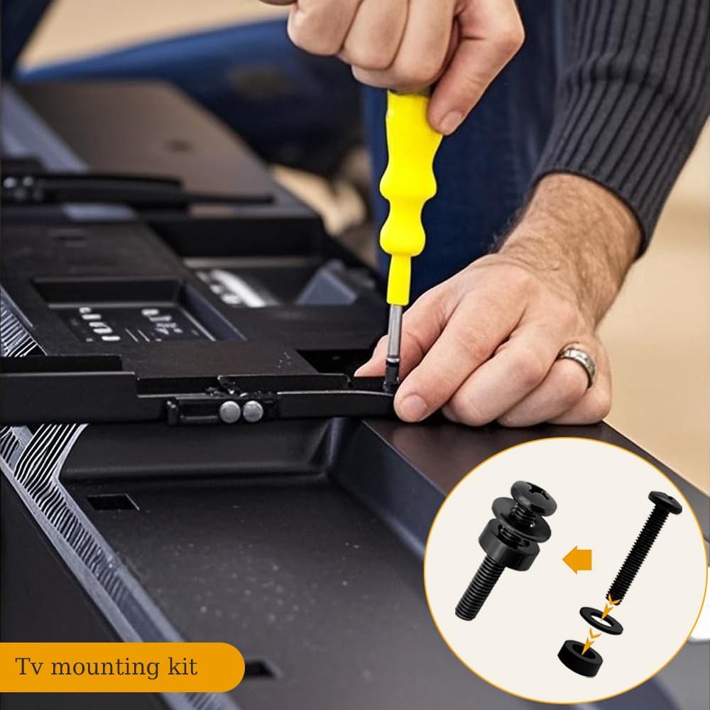 Universal TV Mounting Hardware Kit | M4/M5/M6/M8 Screws & Spacers | VESA-Compatible for TVs & Monitors Up to 80" | Organized & Labeled for Quick Installation