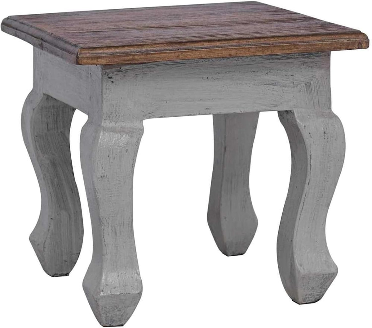 Gecheer 3 Piece Nesting Tables Set, Solid Mahogany Wood Side Tables, Antique Vintage Style End Tables for Living Room, Handmade Sturdy Coffee Table Set with Natural Imperfections, 3 Sizes