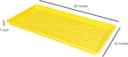 SUNPACK 10" x 20" Heavy Duty Mesh Plastic Seed Starting Tray, Yellow, 1" (Pack of 10) - Ensures Water Drainage and Aeration, Perfect for Greenhouses or Indoor Gardening