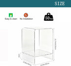 Clear Acrylic End Table/Nightstand,22" H Sleek and Durable Bedside Storage. Ideal for Bedrooms, Living Rooms, and Modern Interiors. (2 Tier- Bottom)