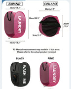 Collapsible Laundry Hamper Foldable Clothes Basket with Mesh Sides Handles for Storage and Organization Pink BLC732-01