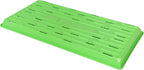SUNPACK 10" x 20" Heavy Duty Shallow Plastic Seed Starting Tray, Green, 1" - Lined with Drainage Holes for Excess Water and Aeration, Ideal for Greenhouses or Indoor Gardening