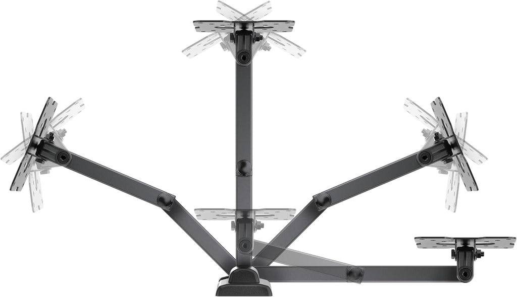 Space System FULLMOTION 100, Double Arm Wall Mount for 14'' to 25'' Flat Screen TV, VESA 50-75-100, Colour Black