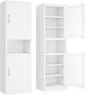 Ckzbx Tall Narrow Storage Cabinet 66.93" H Tall Bathroom Cabinet Metal Pantry Cabinets, 4 Adjustable Shelves for Kitchen, Home Office, Living Room, Dinning Room (20 inches Wide White)